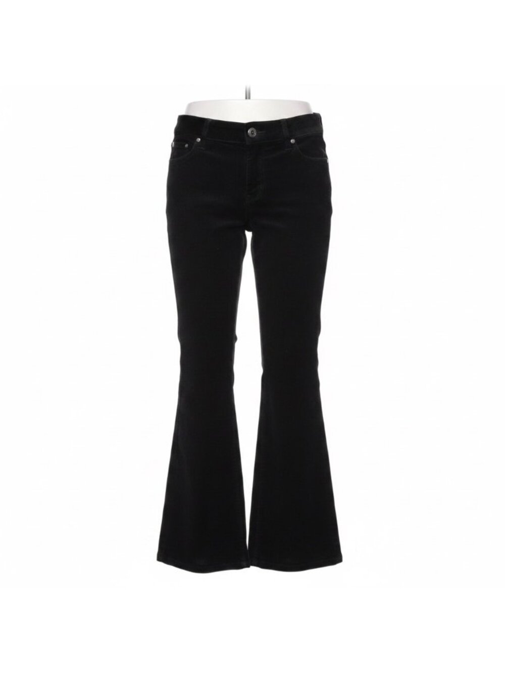 Castaway Womens Black Wide-Leg Corduroy Pants Size 10